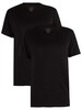 Calvin Klein 2 Pack Cotton T-Shirts - Black/Black