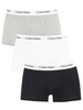 Calvin Klein 3 Pack Low Rise Trunks - Black/White/Grey Heather