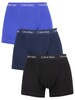 Calvin Klein 3 Pack Trunks - Black/Blue Shadow/Cobalt Water