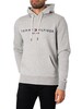 Tommy Hilfiger Logo Pullover Hoodie - Cloud Heather