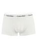 Calvin Klein 3 Pack Low Rise Trunks - White/Red Ginger/Pyro Blue