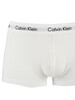 Calvin Klein 3 Pack Low Rise Trunks - White/Red Ginger/Pyro Blue