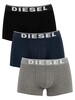 Diesel 3 Pack All Timers Trunks - Grey/Black/Navy