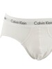 Calvin Klein 3 Pack Hip Briefs - White/B & W Stripe/Black