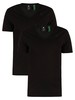 G-Star 2 Pack Slim V-Neck T-Shirt - Black