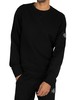 Calvin Klein Jeans Monogram Sleeve Badge Sweatshirt - Black