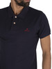 GANT Contrast Collar Pique Polo Shirt - Evening Blue