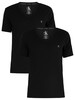 Calvin Klein 2 Pack V-Neck T-Shirt - Black