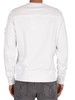 Calvin Klein Jeans Monogram Sleeve Badge Sweatshirt - Bright White