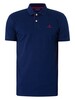GANT Contrast Collar Pique Rugger Polo Shirt - Persian Blue