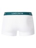 Lacoste 3 Pack Casual Trunks - White/Grey/Black
