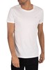 GANT 2 Pack Lounge Crew Neck T-Shirts - Navy/White