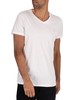 GANT 2 Pack Lounge V-Neck T-Shirts - Navy/White