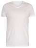 GANT 2 Pack Lounge V-Neck T-Shirts - Navy/White