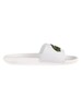 Lacoste Croco 319 4 CMA Sliders - White/Green