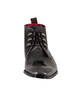 Jeffery West Brogue Polished Leather Boots - Silver