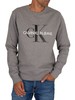 Calvin Klein Jeans Iconic Monogram Sweatshirt - Mid Grey Heather