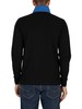 GANT Contrast Collar Pique Longsleeved Polo Shirt - Black