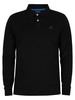 GANT Contrast Collar Pique Longsleeved Polo Shirt - Black