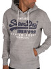 Superdry Graphic Pullover Hoodie - Grey Marl