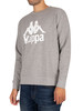 Kappa Authentic Telas 2 Oversized Sweatshirt - Grey Mel/White