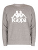 Kappa Authentic Telas 2 Oversized Sweatshirt - Grey Mel/White