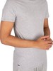 Lacoste Essentials Lounge 3 Pack Slim Crew T-Shirts - White/Grey/Black