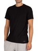 Calvin Klein 3 Pack Lounge Crew T-Shirts - Black/White/Grey Heather