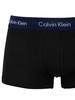 Calvin Klein 3 Pack Low Rise Trunks - Navy/Lush Burgundy/Red