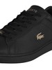 Lacoste Carnaby Evo 0721 3 SMA Leather Trainers - Black/Black