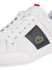 Lacoste Chaymon 0721 1 CMA Synthetic Leather Trainers - White/Dark Grey