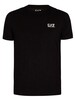 EA7 Chest Logo T-Shirt - Black/White