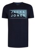 Jack & Jones Core Shawn Graphic Slim T-Shirt - Navy Blazer