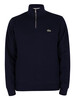 Lacoste Zip Collar Sweatshirt - Blue Marine