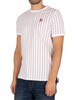 Fila Mica Striped T-Shirt - White/Multi