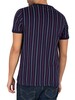 Fila Mica Striped T-Shirt - Peacoat/Multi