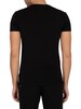 Emporio Armani Lounge Brand Crew T-Shirt - Black