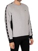 Lacoste Colourblock Fleece Sweatshirt - Grey Chine / Black