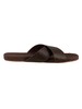 Timberland Seaton Bay Strap Leather Sandals - Dark Brown