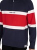 Tommy Jeans Colourblock Mock Neck Sweatshirt - Twilight Navy