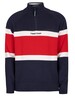 Tommy Jeans Colourblock Mock Neck Sweatshirt - Twilight Navy