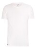 Lacoste Essentials Lounge 3 Pack Slim Crew T-Shirts - White