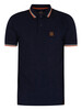 Trojan Badged Pique Polo Shirt - Navy