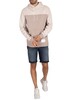 Calvin Klein Jeans Fabric Blocking Pullover Hoodie - White Sand/String