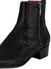 Jeffery West Side Zips Chelsea Leather Boots - Black/Mini Amazonia