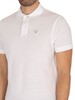 Barbour Tartan Pique Polo Shirt - White