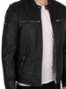 Superdry Moto Racer Leather Jacket - Black