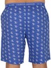 Calvin Klein CK One Sleep Shorts - Staggered Logo Blue Violet