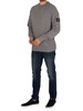 Calvin Klein Jeans Monogram Sleeve Badge Sweashirt - Mid Grey Heather