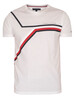 Tommy Hilfiger Split Chest Stripe T-Shirt - White